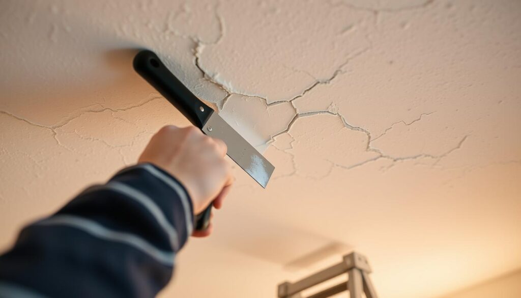 naprawa pęknięć na suficie gipsowym