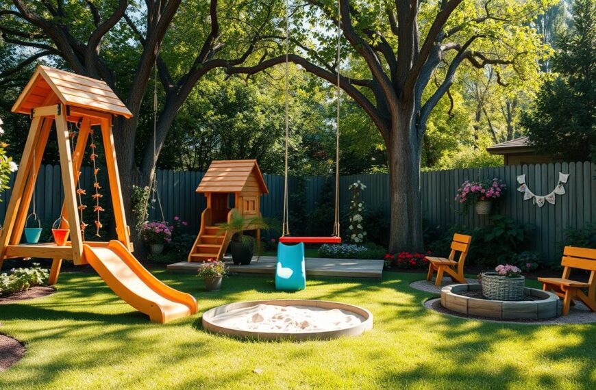 plac zabaw w ogrodzie zrób to sam