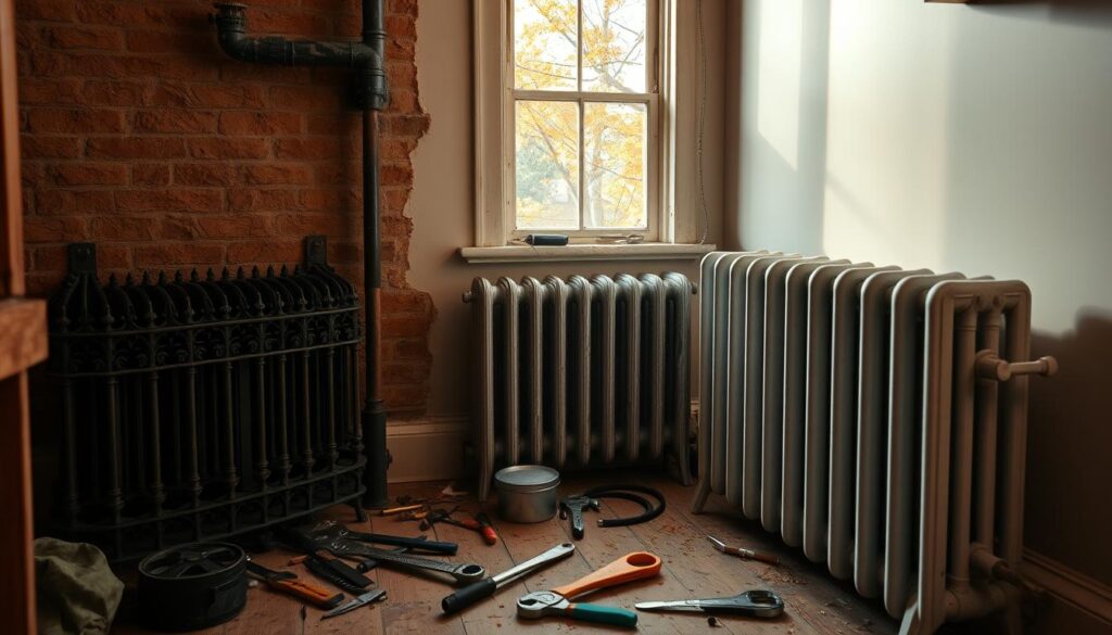 wymiana grzejników żeliwnych
