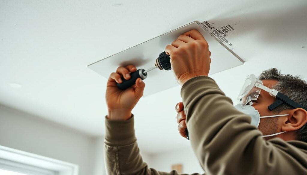 jak kręcić płyty gipsowe na suficie