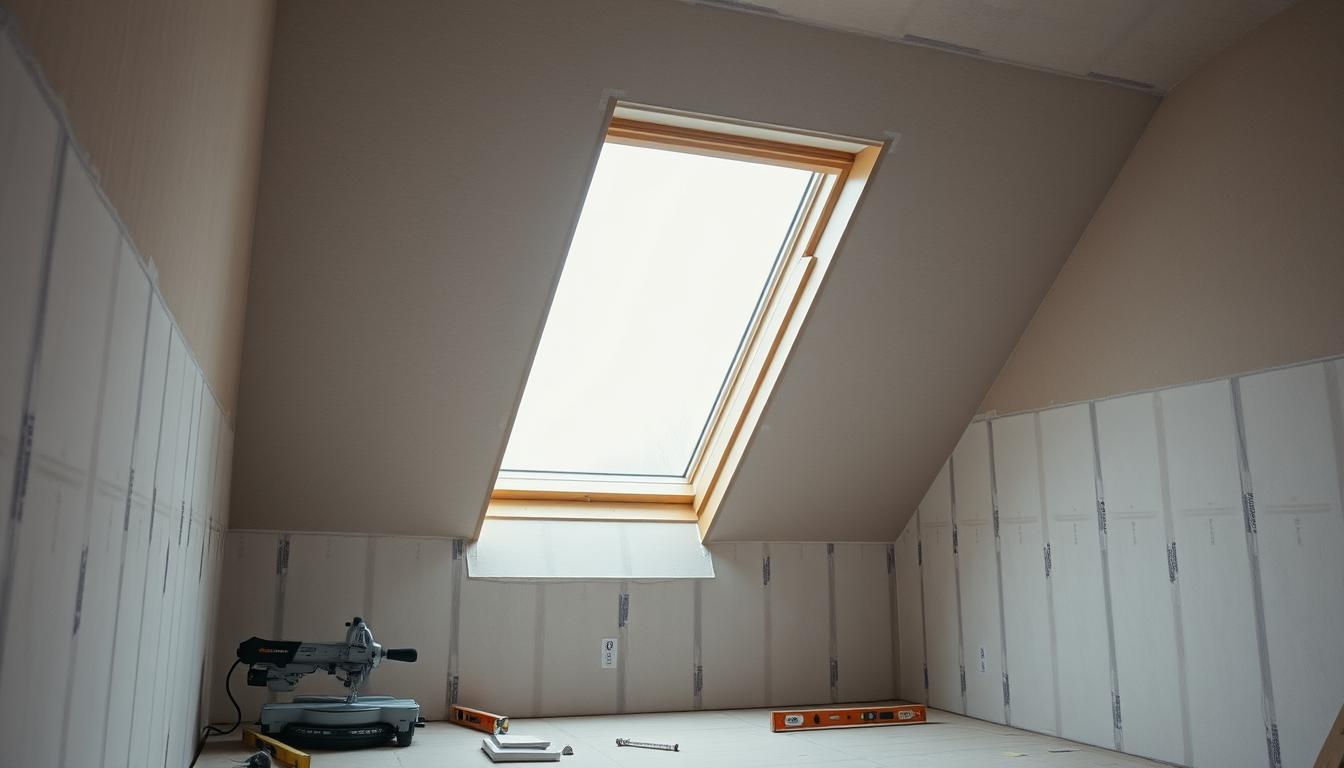 jak obudować okno dachowe płytą gipsową