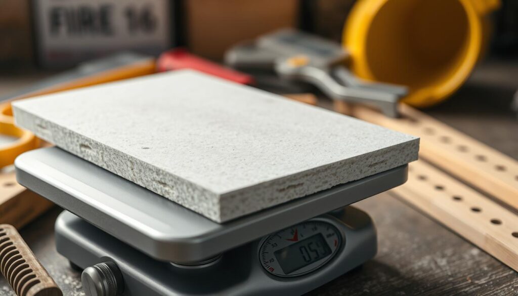 waga płyty gipsowej ogniowej