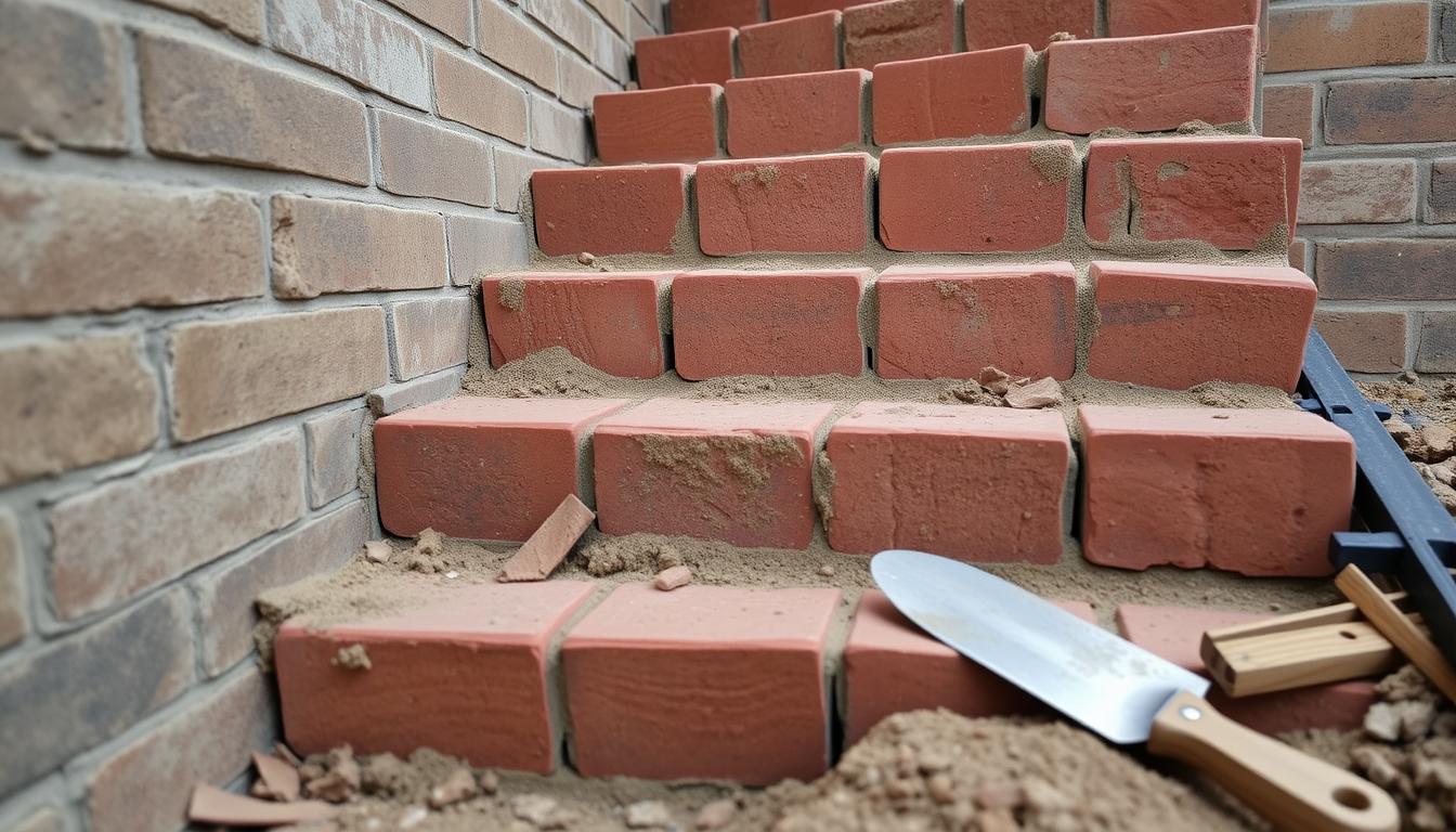 jak zrobić schody z cegły