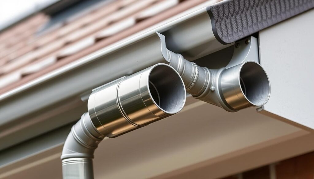 łączenie rynny 75 z rurą spustową łączenie rynny 75 z rurą spustową