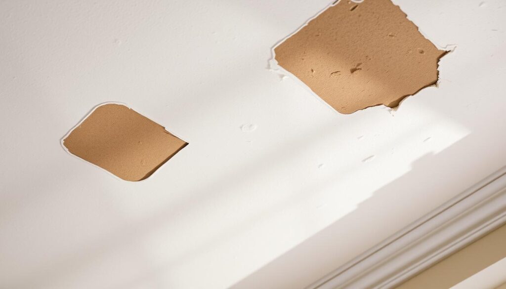 maskowanie naprawionych fragmentów sufitu maskowanie naprawionych fragmentów sufitu