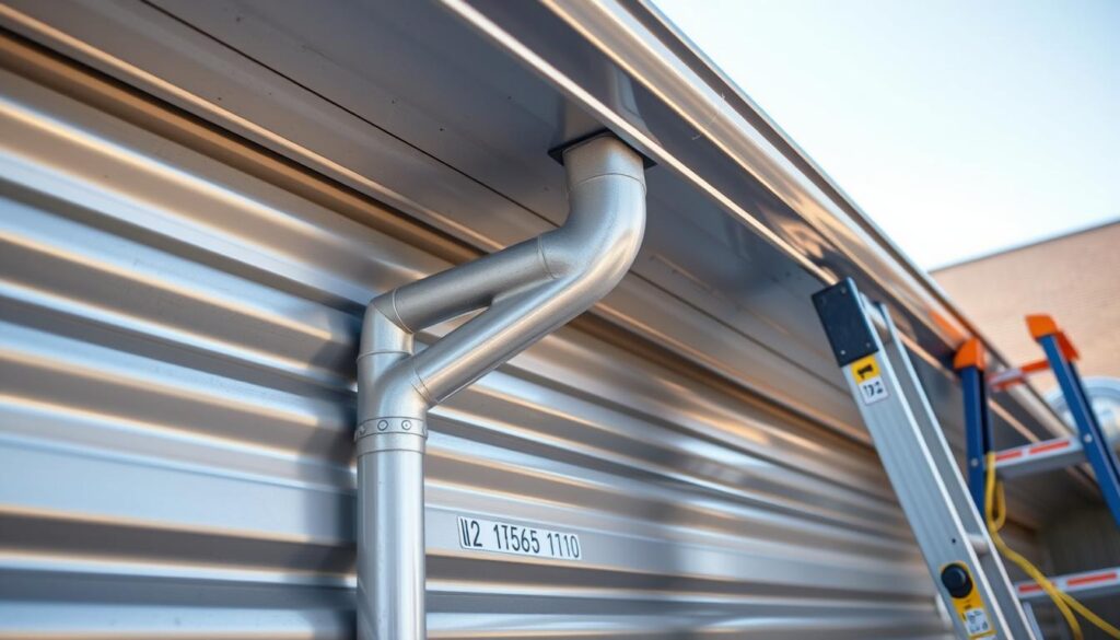 montaż rynien na garażu blaszanym montaż rynien na garażu blaszanym