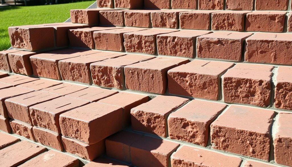 schody z cegły rozbiórkowej