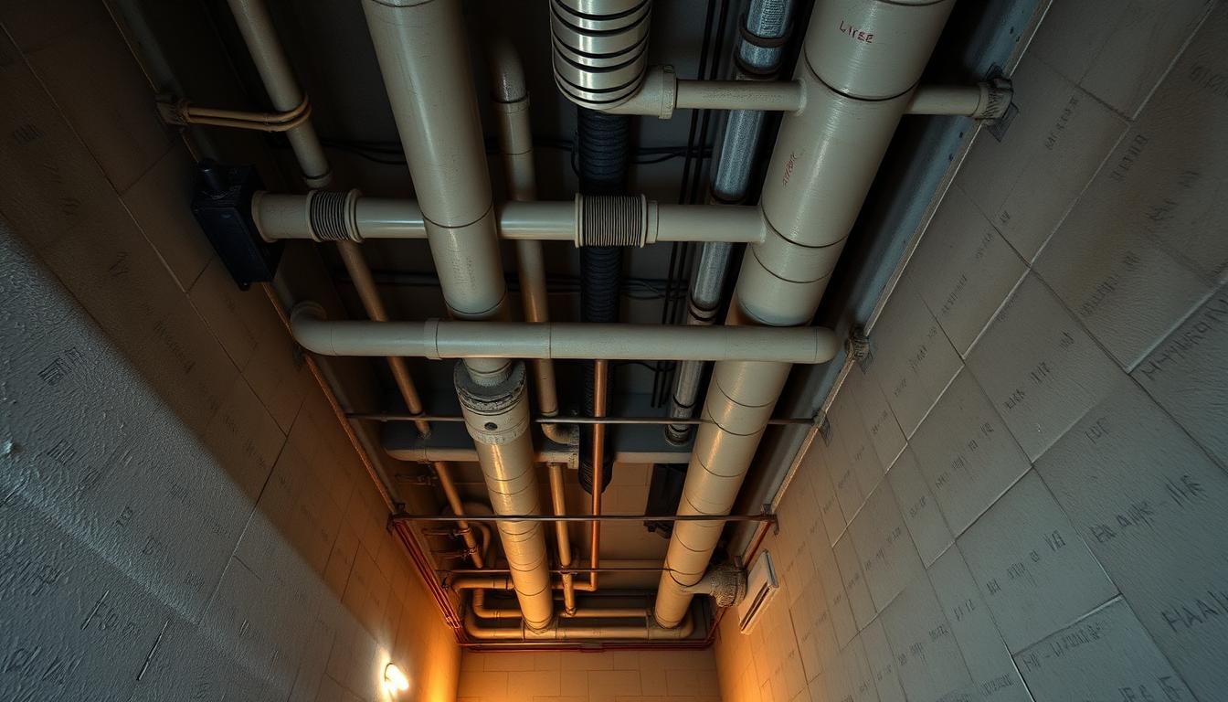 szacht instalacyjny w bloku