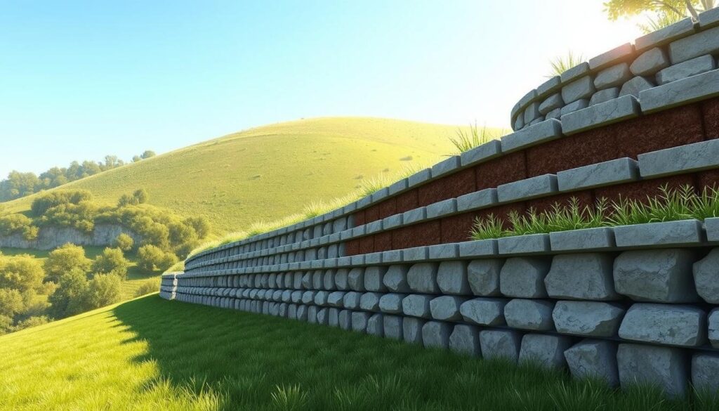 wysokość muru oporowego