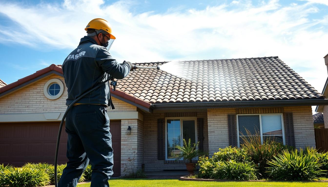Czyszczenie dachu myjką ciśnieniową