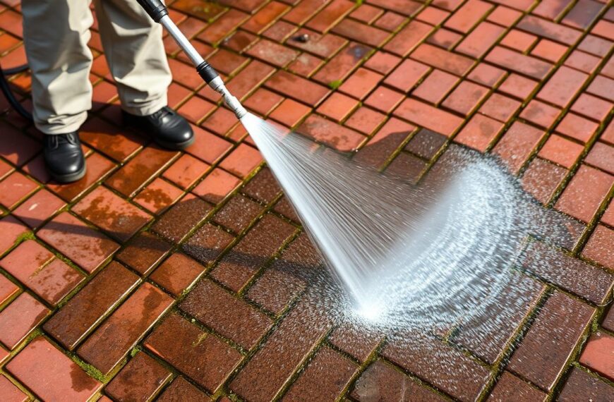 Czyszczenie kostki brukowej myjką ciśnieniową