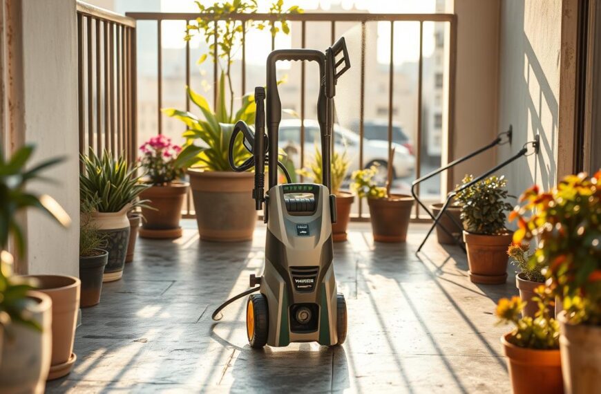 Myjka ciśnieniowa na balkonie