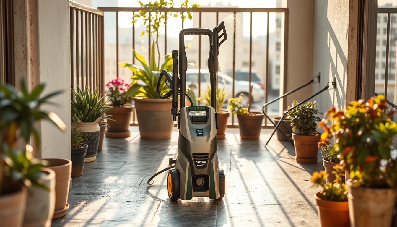 Myjka ciśnieniowa na balkonie