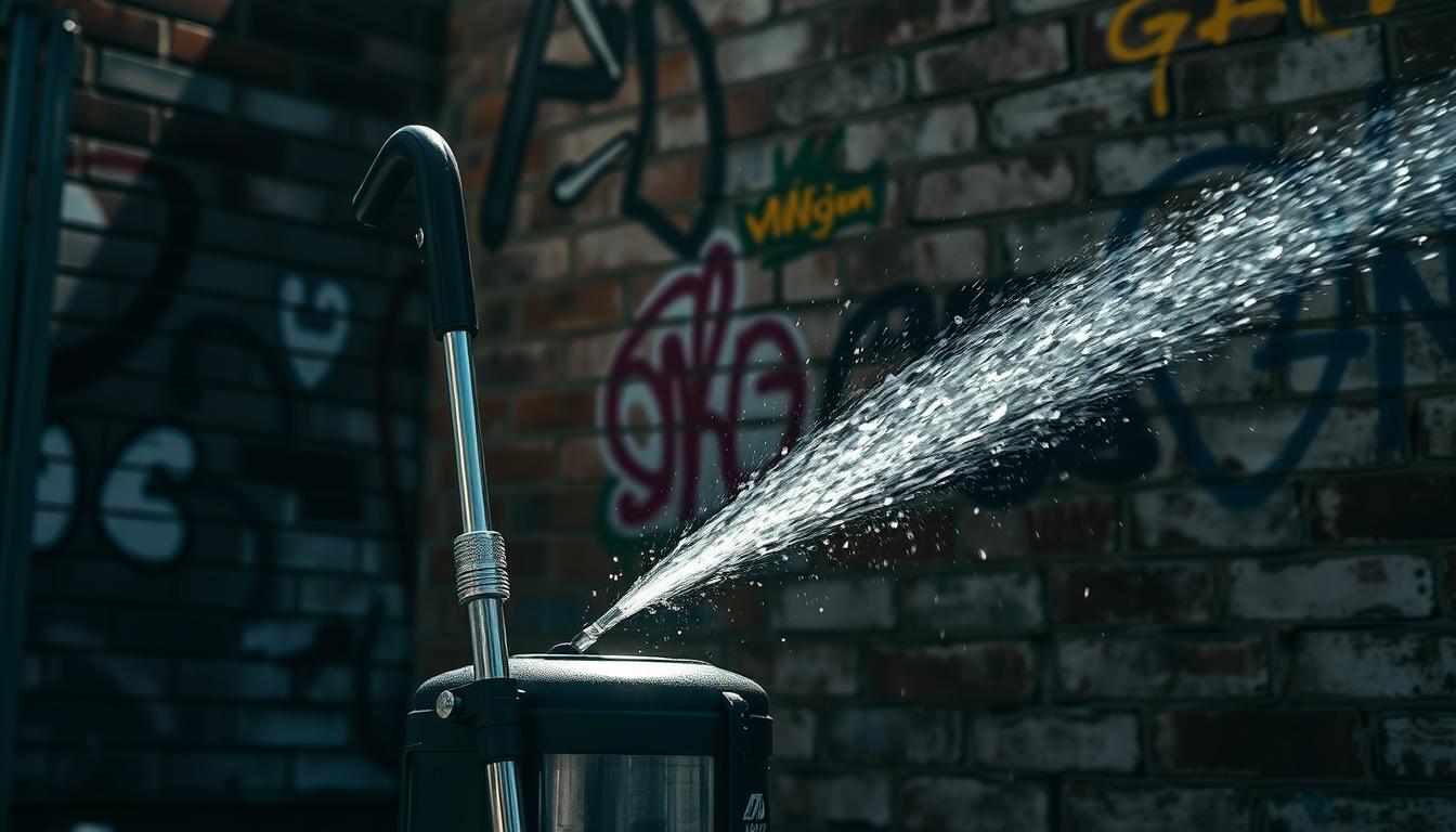 Usuwanie farby i graffiti przy pomocy myjki ciśnieniowej