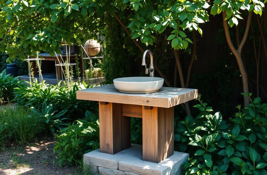 umywalka na działkę