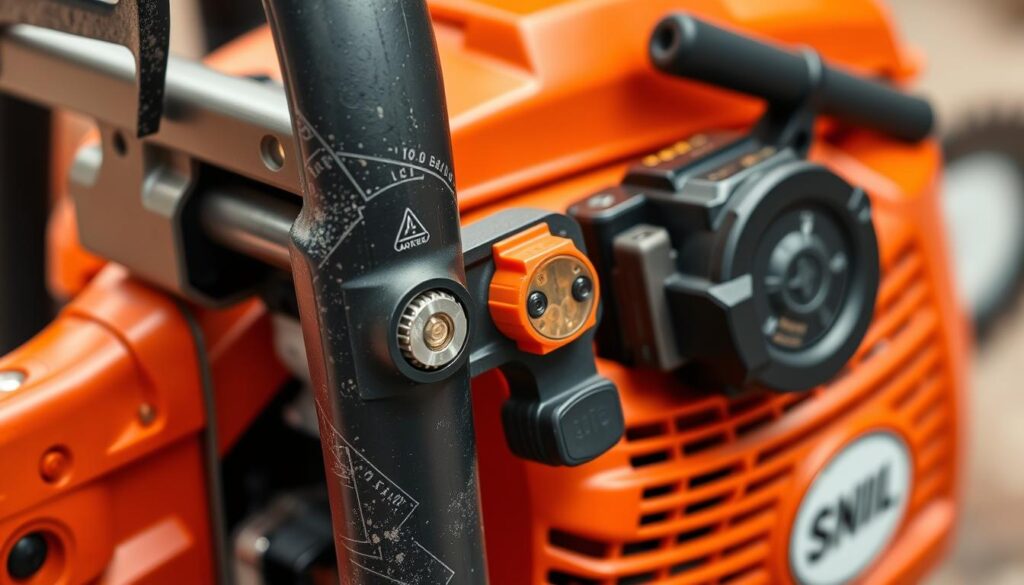 systemy zabezpieczeń pilarki łańcuchowej