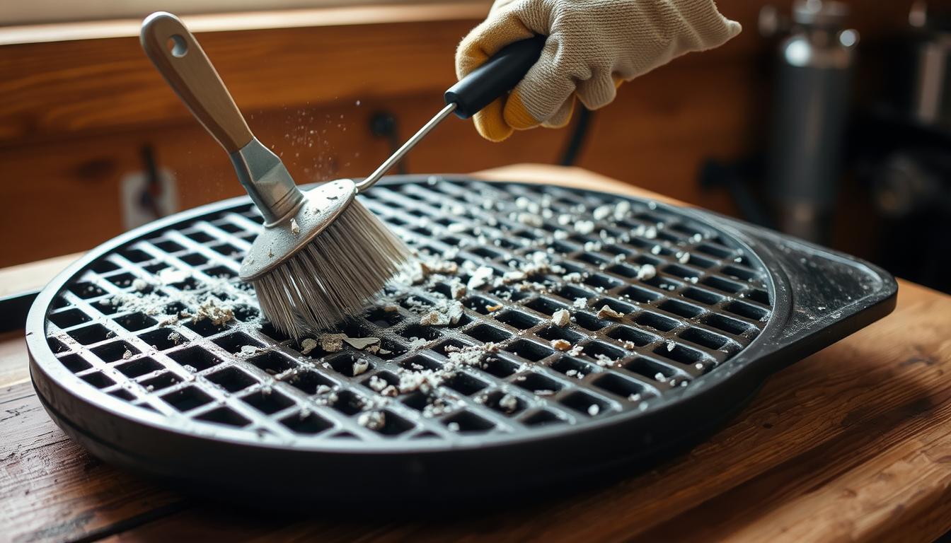 czyszczenie rusztu żeliwnego grilla gazowego