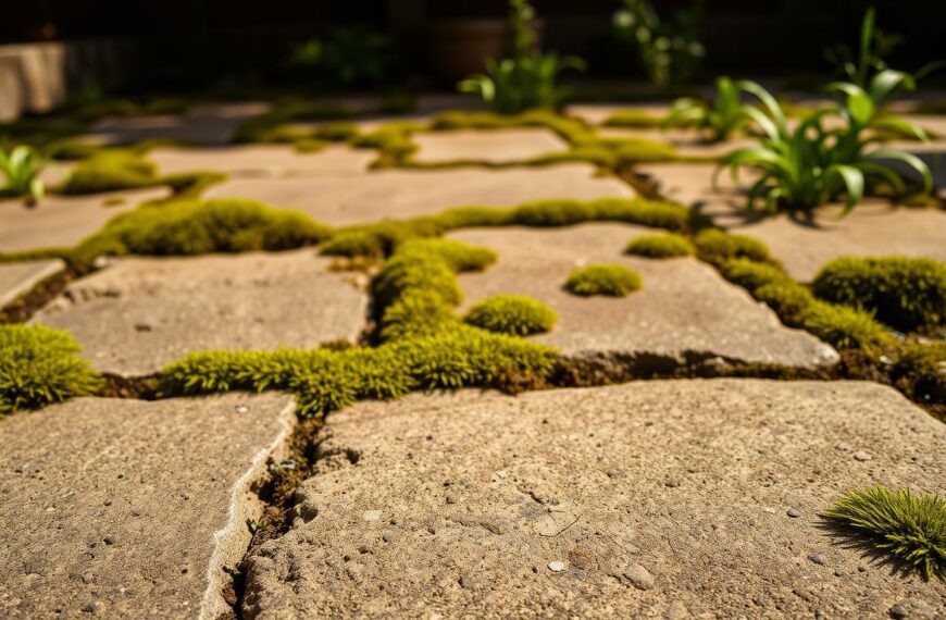 jak usunąć mech z kostki brukowej