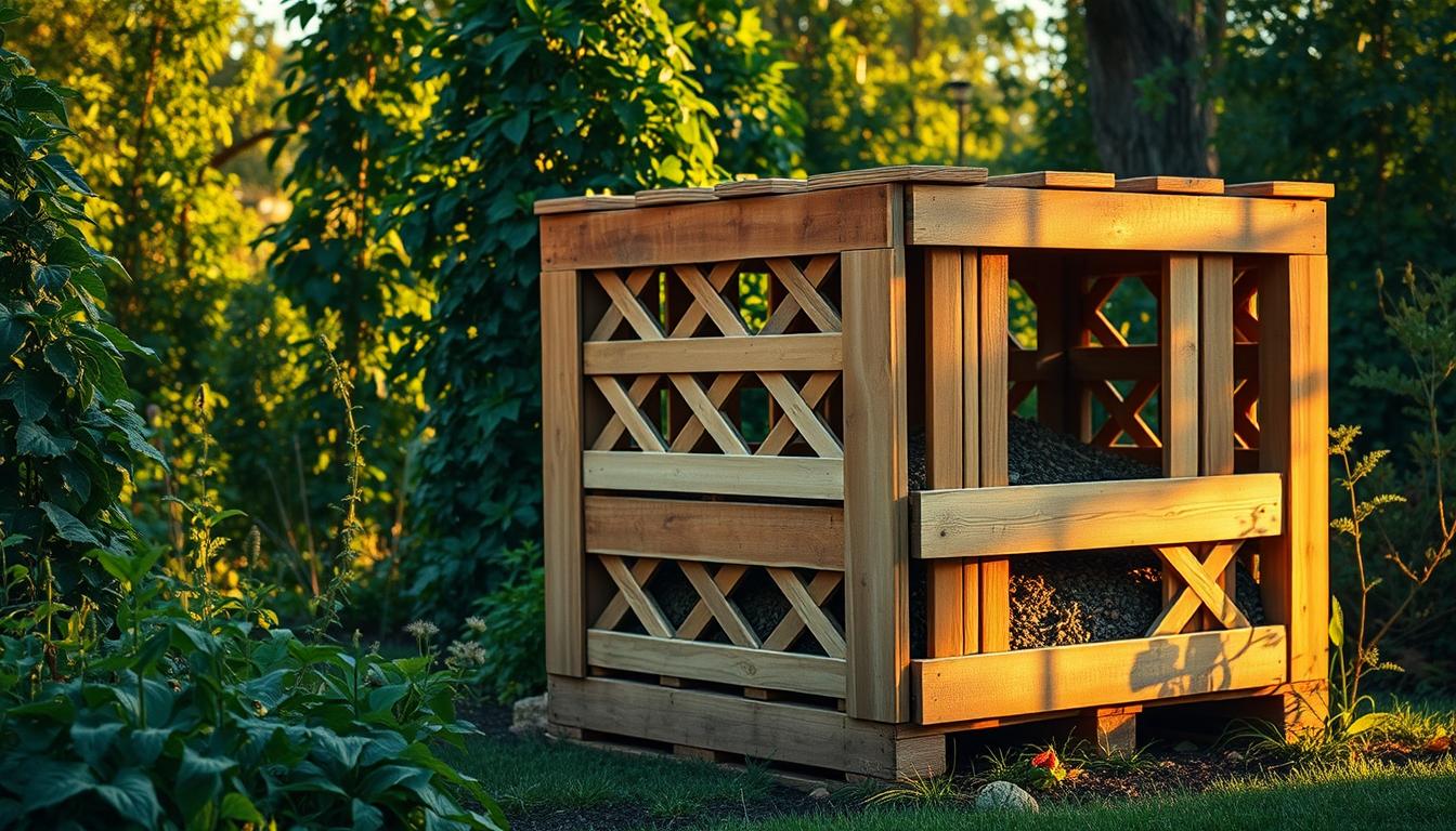 kompostownik z palet segmentowy