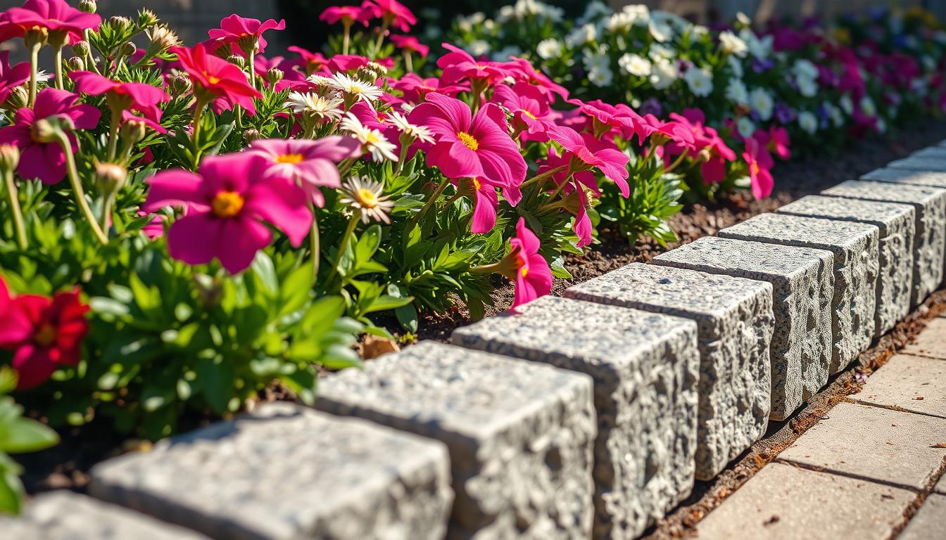 obrzeża rabat z kostki granitowej