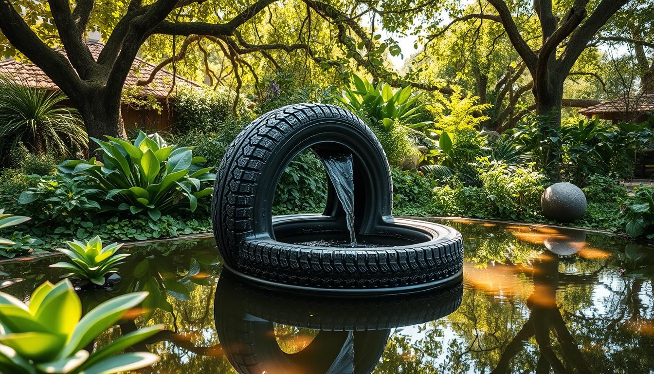 oczko wodne z opony samochodowej