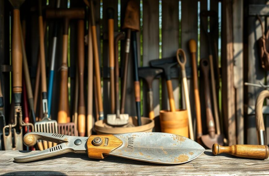 renowacja drewnianych narzędzi ogrodowych