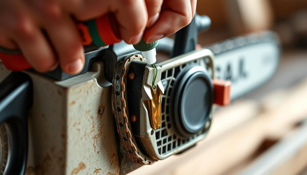 smarowanie piły łańcuchowej smarowanie piły łańcuchowej