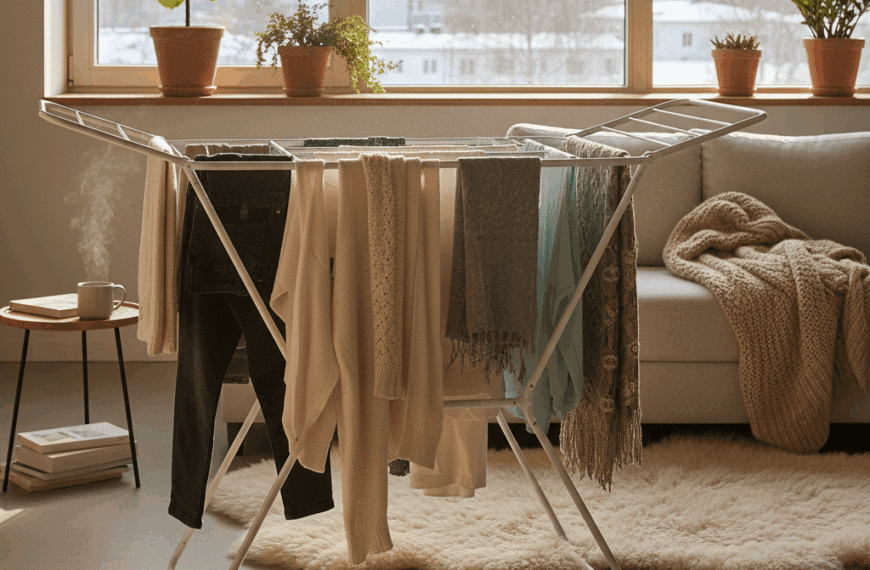 Jak suszyć pranie zimą w mieszkaniu bez wilgoci i pleśni?
