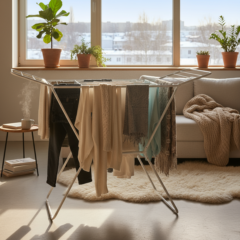 Jak suszyć pranie zimą w mieszkaniu bez wilgoci i pleśni?