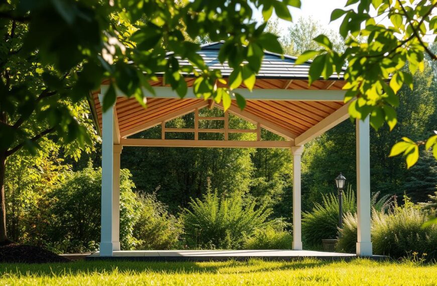 dach na pawilon ogrodowy