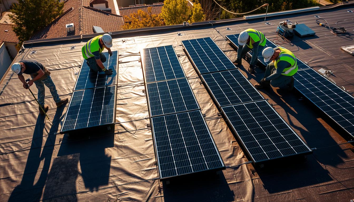 montaż paneli fotowoltaicznych na dachu