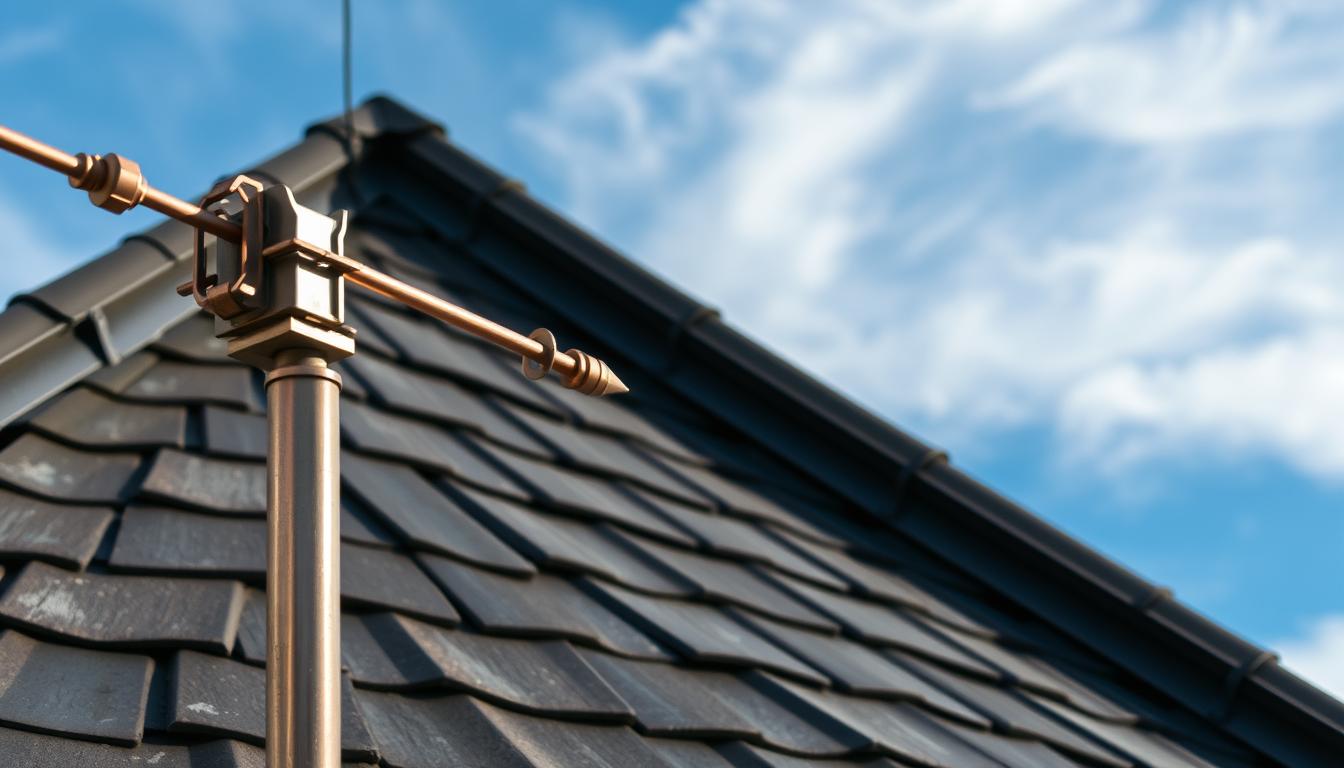 instalacja odgromowa na dachu