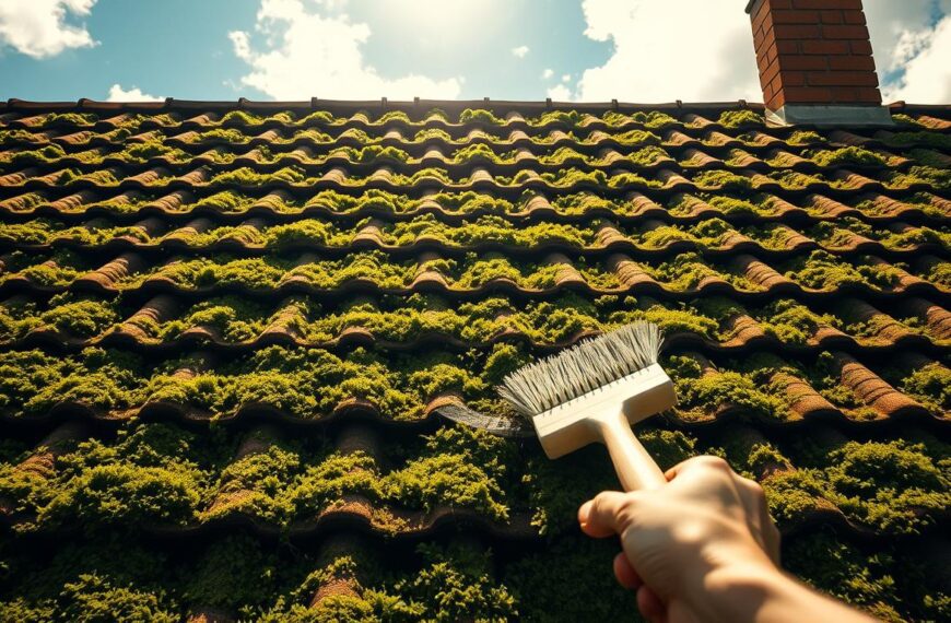 usuwanie mchu z dachu