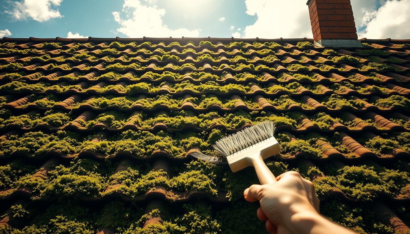 usuwanie mchu z dachu