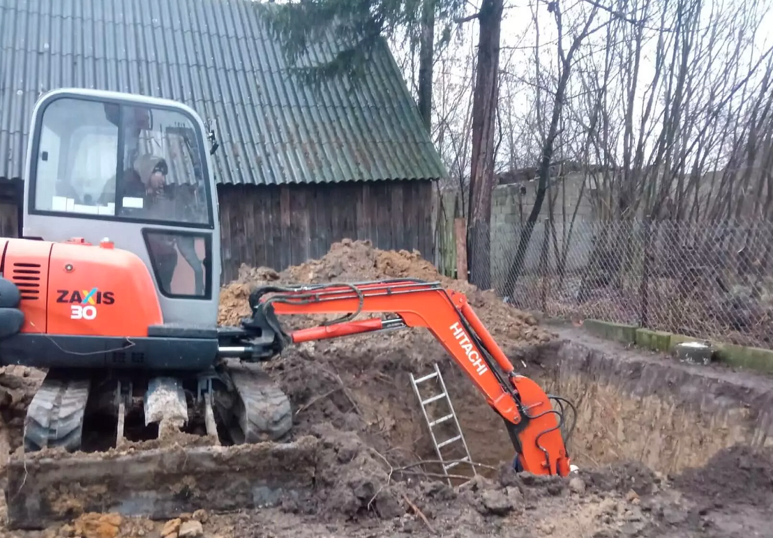przygotowanie wykopu pod zbiornik betonowy