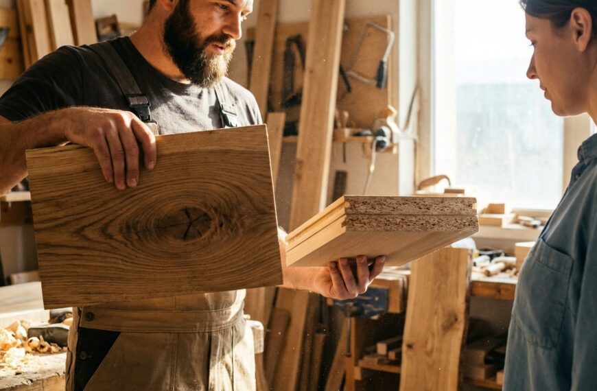 Co jest lepsze na meble kuchenne: płyta wiórowa czy lite drewno?