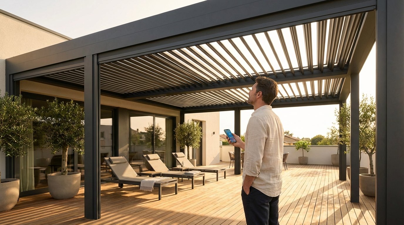 Wide shot of a modern