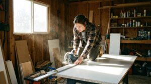 Czym ciąć płytę wiórową w warunkach domowych, żeby nie było odprysków?