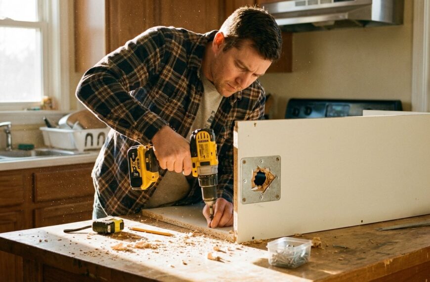 Jak naprawić wyrwany zawias w płycie wiórowej krok po kroku?