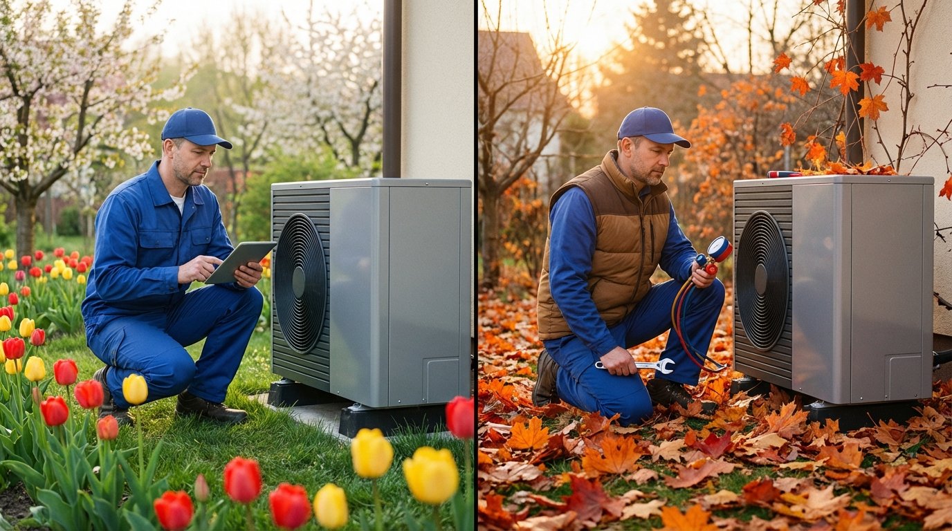 Kiedy najlepiej zamówić serwisanta do pompy ciepła: wiosną czy jesienią?