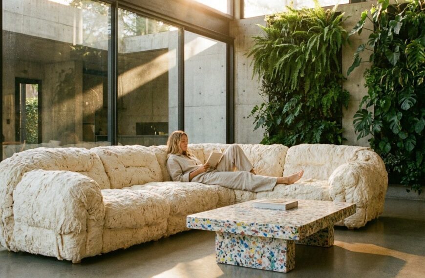 Wide shot of a sun-drenched